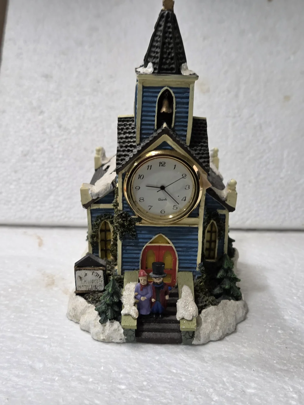 VINTAGE Church Clock Figurine Decorative A TIME TO REMEmBER 6